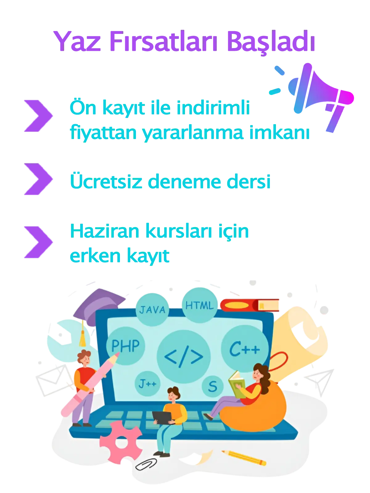 Haziran Kodlama Kursları için ücretsiz deneme dersi